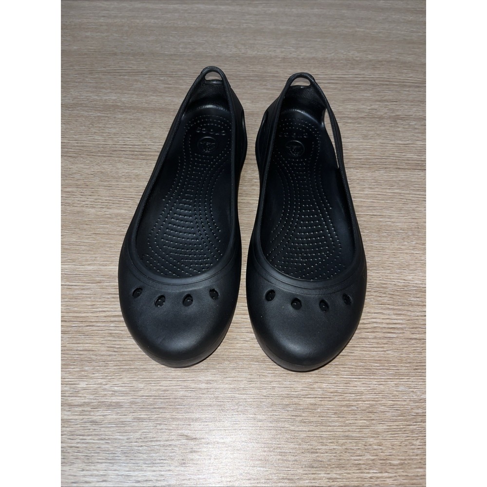Crocs Kadee Shoes Women's 9 Black Ballet Flats Casual Comfort Slip On Summer